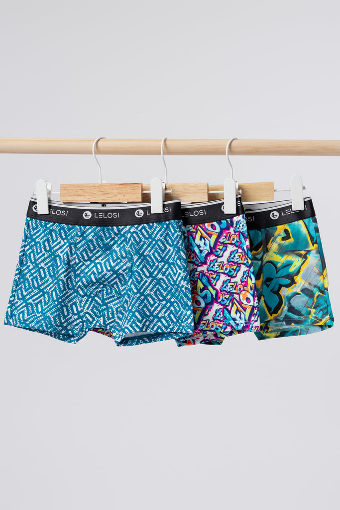 lelosi set de bóxers para niños happycolours (paquete de 3) 0